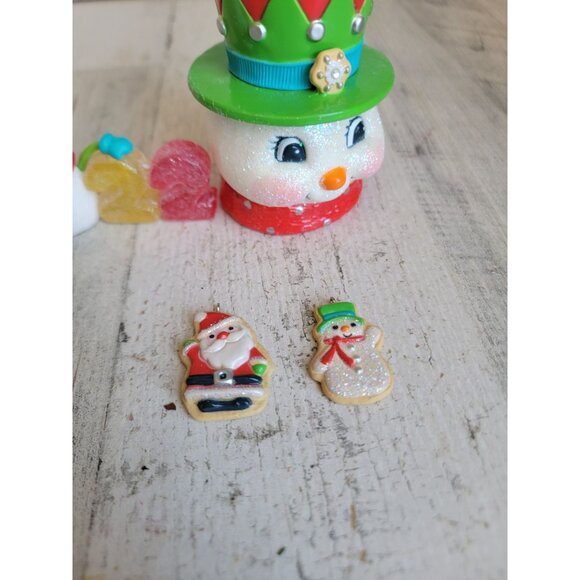 Hallmark snowman glitter cookie ornament Xmas variety set - Picture 5 of 7